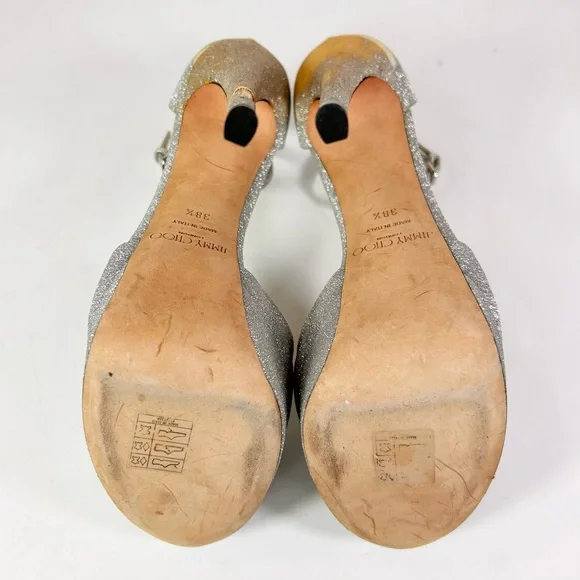 Jimmy Choo Max 150 Glitter Sandal Heel - Picture 6 of 7